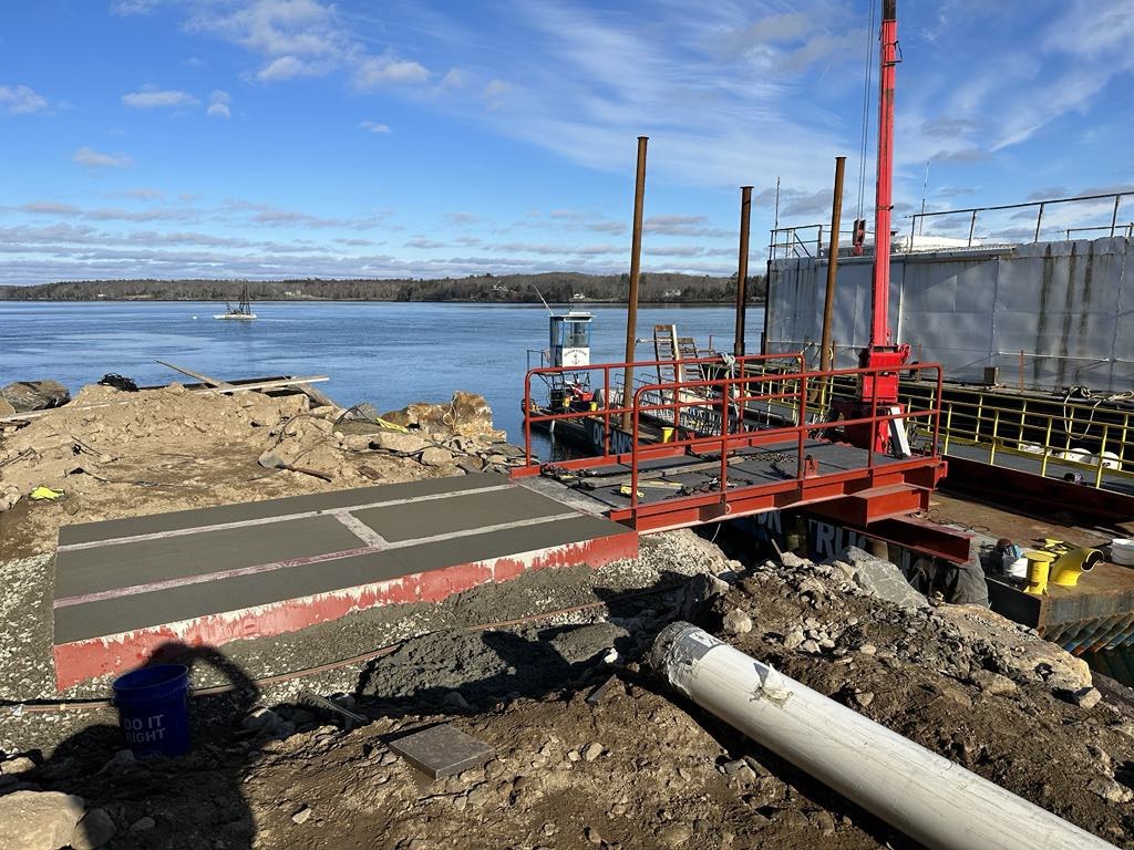 Shoreline stabilization and seawall project on the Maine coast — photo 2